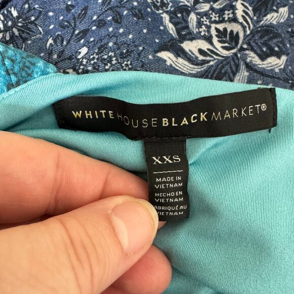 White House Black Market Dress Womens XXS Reptile Print Knit Cage Back Stretch - Picture 6 of 8